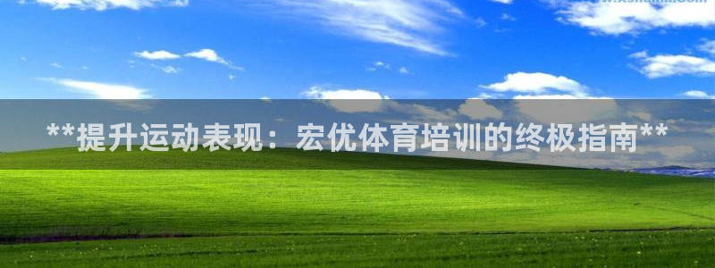 尊龙凯时取款一直支付中：**提升运动表现：宏优体育培